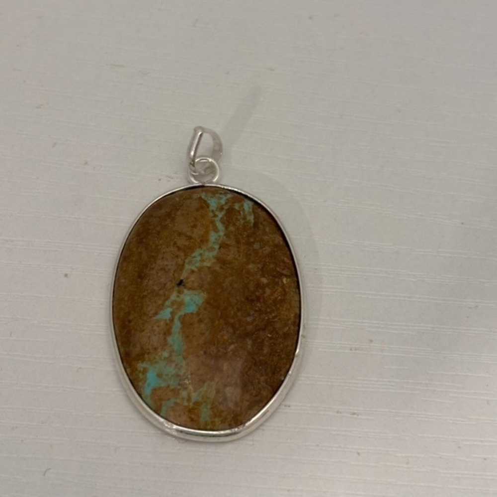 Native American Inspired‎ Royston Stone Oval Statement Pendant